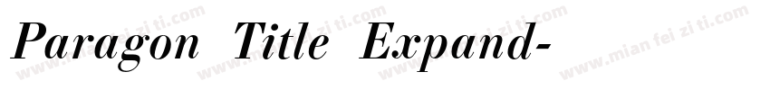 Paragon Title Expand字体转换